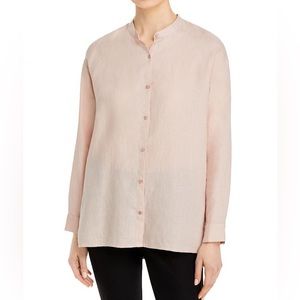Eileen Fisher Light Pink Linen Blouse